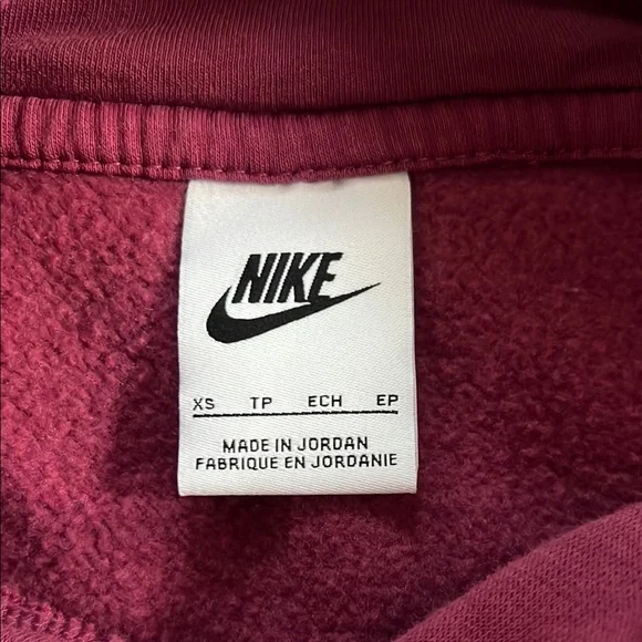 Nike Women's Burgundy Hoodie - Picture 2 of 4